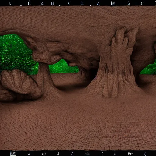 Image similar to 3 d nightmare dream horrifying landscape emulator