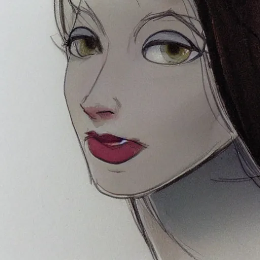 Prompt: portrait of a beautiful woman by glen keane