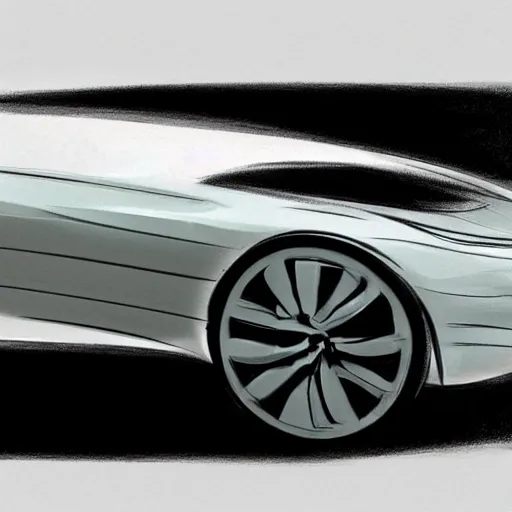 Prompt: apple\'s car to be released in 2027 as sketched by Leonardo davinci. Concept sketch. Full body image