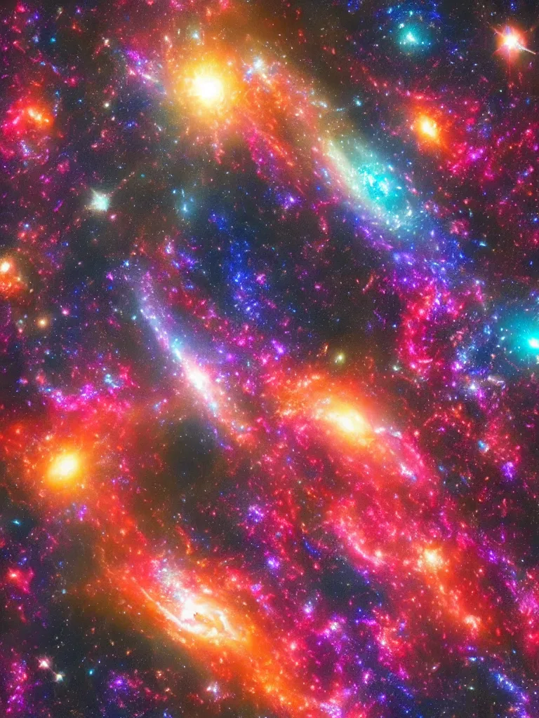 Image similar to celestial epic colorful deepspace image of galaxies, nasa photos, artstation