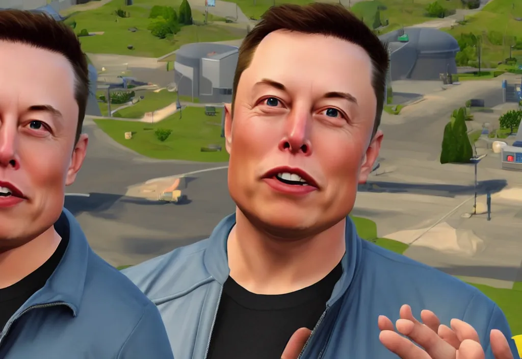 Image similar to a screenshot of elon musk in the video game in the sims. close up, 3 d rendering. unreal engine. amazing likeness. very detailed.