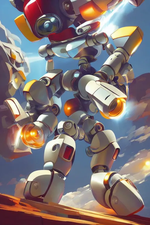 Image similar to metabots medabots medarotto medarot robot minimalist comics, behance hd by jesper ejsing, by rhads, makoto shinkai and lois van baarle, ilya kuvshinov, rossdraws global illumination ray tracing hdr radiating a glowing aura