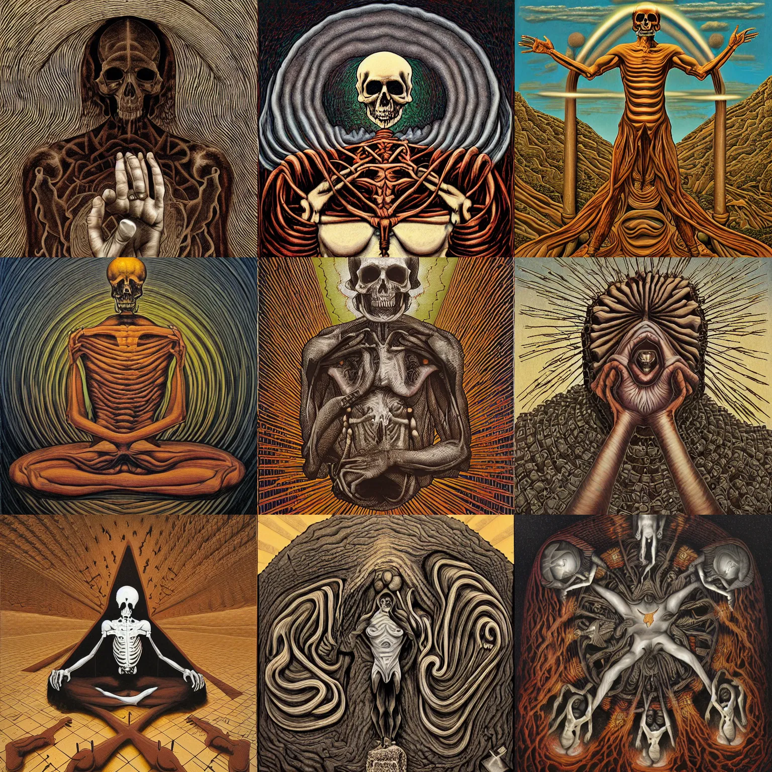 Prompt: Ascetic mediation of death by Jeffrey Smith
