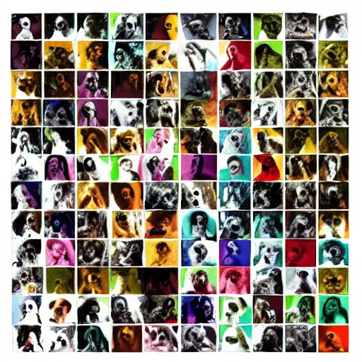 Image similar to photomosaic of bob marley made up of images of cats