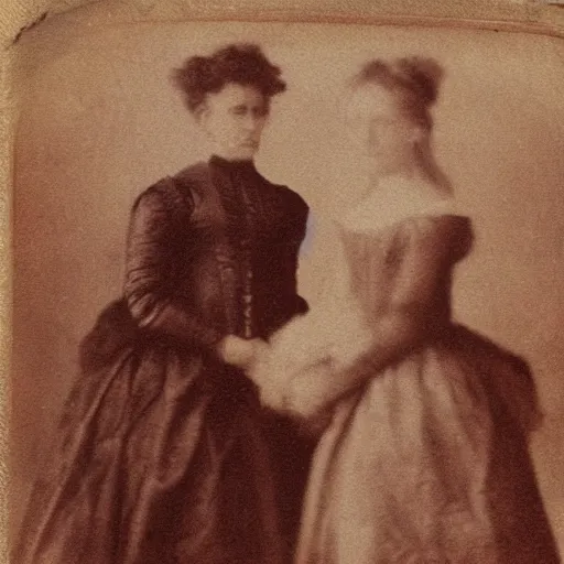 Prompt: photograph from the 1600s, faded, blurry, faded, blurry, faded, blurry, unclear, first ever photograph