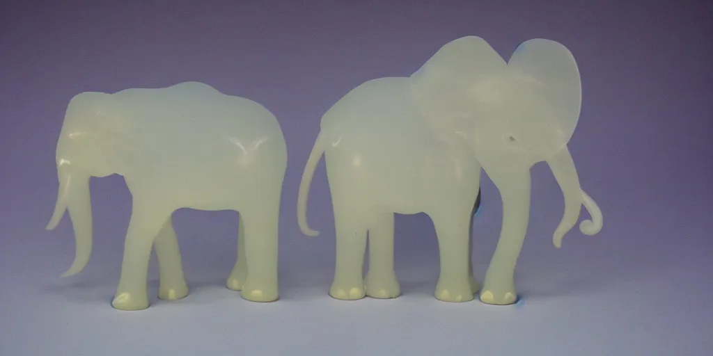 Prompt: translucent ethereal elephant ghosts