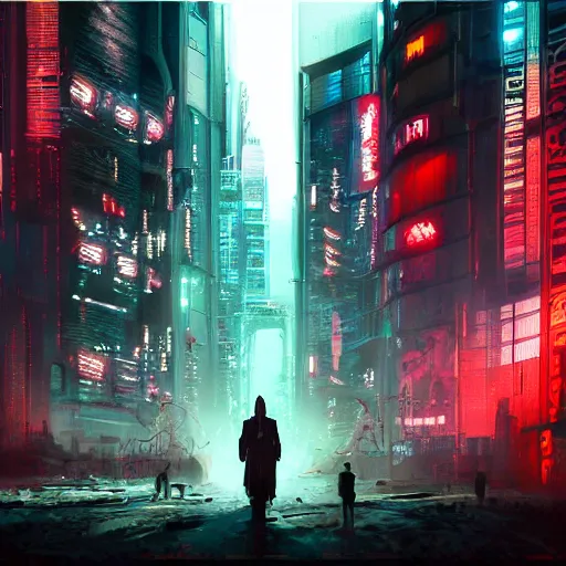 Image similar to cyberpunk hell