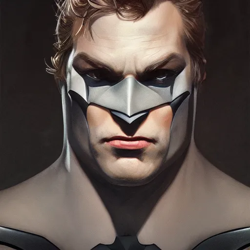 Image similar to portrait of batman, from the batman, global illumination, intricate, elegant, highly detailed, digital painting, artstation, concept art, smooth, sharp focus, illustration, art by artgerm and greg rutkowski and alphonse mucha