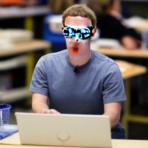 Image similar to mark zuckerberg working in sweatshop