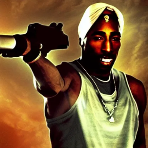 Image similar to award winning photo of tupac shakurs last moment alive, from the perspective of the gun, but the actual photo, 4 k mega realistic