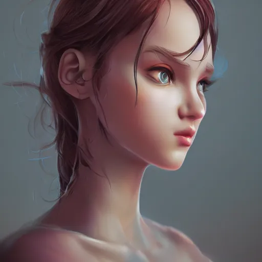 Image similar to beautiful girl character concept style, by Mateusz Urbanowicz, beautiful girl, 8k character concept art, by WLOP, cinematic lighting, trending on artstation, symmetrical portrait symmetrical, highly detailed CGsociety, hyper