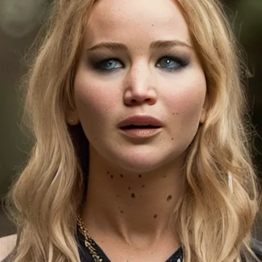 Image similar to still Jennifer Lawrence as Lindsey in Lindsay Lohan Biopic 2029
