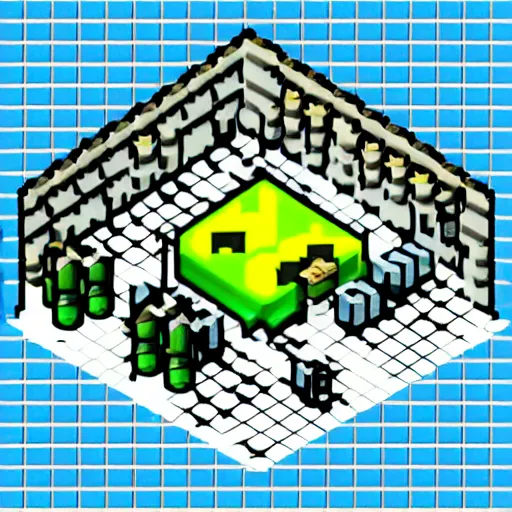 Prompt: “isometric secret lab, nuclear waste, pixel perfect”