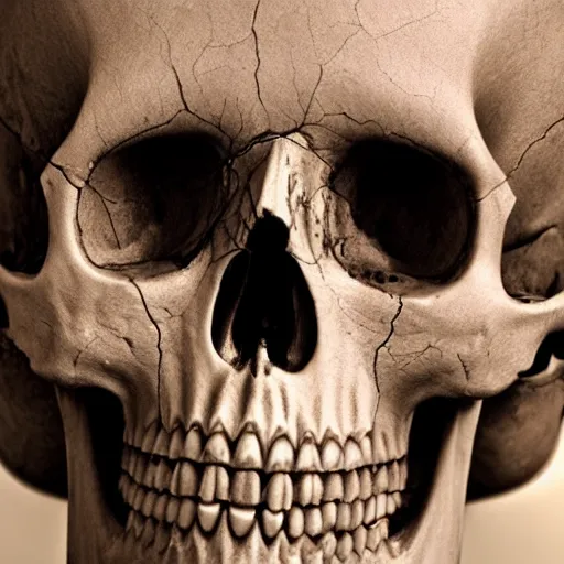 Image similar to half of human skull