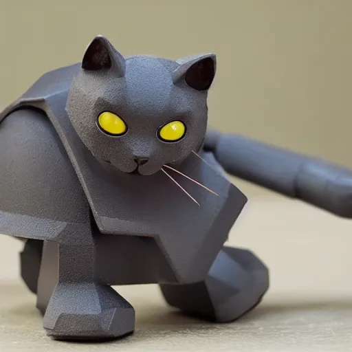 Prompt: a mech that looks like a cat