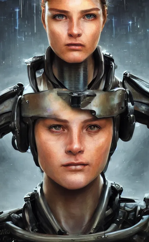 Prompt: Female in police uniform, hyperrealistic mixed media, stunning 3d render inspired art by P. Craig Russell and Barry Windsor-Smith + perfect facial symmetry + dim volumetric lighting, 8k octane beautifully detailed render, post-processing, extremely hyperdetailed, intricate futuristic mechanic parts, epic composition, grim yet sparkling atmosphere, cinematic lighting + masterpiece, trending on artstation