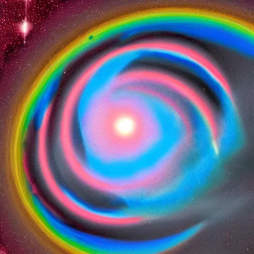 Image similar to rainbow cosmic black hole