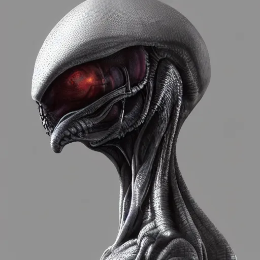 Prompt: concept art for a alien species, hyper realism, 4 k n - 4