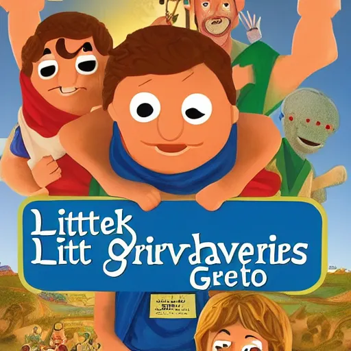 Prompt: little mr greek hero by richard hargreaves and jim henson