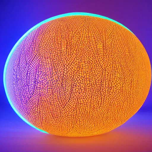 Image similar to portrait of a plasma energy tron dinosaur egg in the shape of a random geometric shape, made up of glowing electric plates and patterns. cinestill