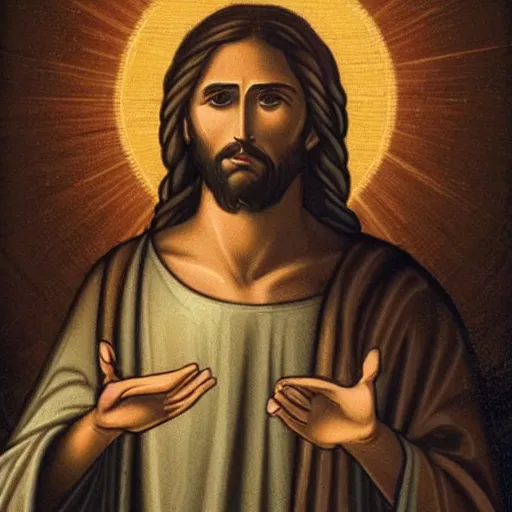 Prompt: most beautiful illustration of jesus christ