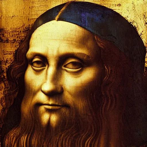 Image similar to a close up photograph of leonardo da vinci in hus studio, digital camera, 8 k, instagram