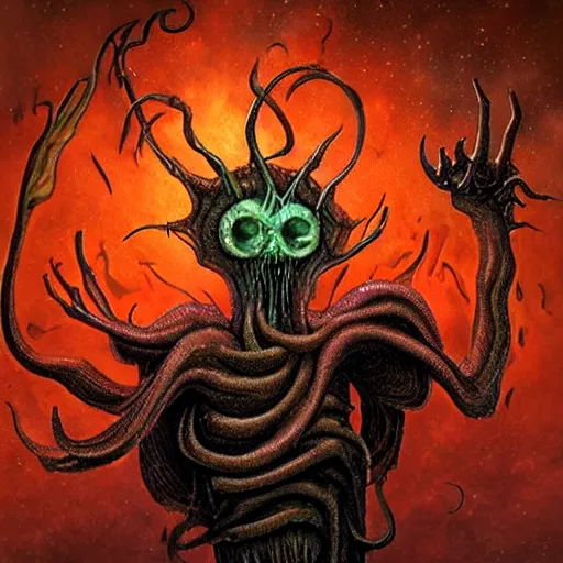 Prompt: horrifying eldritch demon of the cosmos