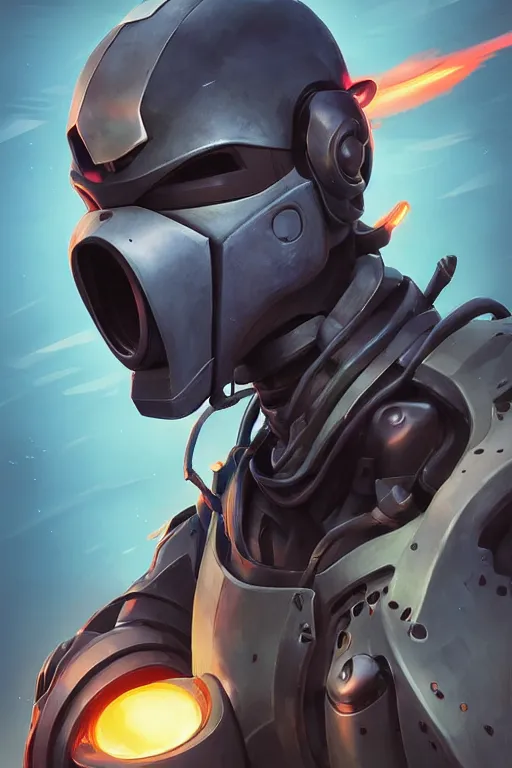 Image similar to epic mask helmet robot ninja portrait stylized as fornite style game design fanart by concept artist gervasio canda, behance hd by jesper ejsing, by rhads, makoto shinkai and lois van baarle, ilya kuvshinov, rossdraws global illumination radiating a glowing aura global illumination ray tracing hdr render in unreal engine 5