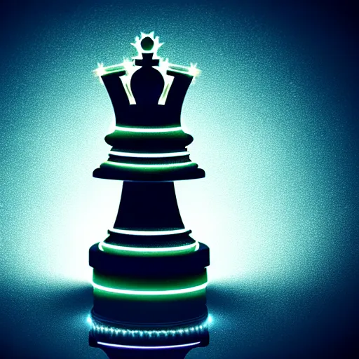 Image similar to vintage instamatic photo of a queen chess piece made of led lights, Puddles, Isometric 3D Fantasy, smooth 3D Illustration, Cinematic Matte Painting, soft render,