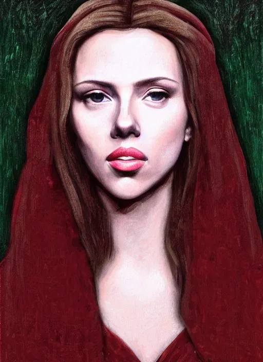 Image similar to scarlett johansson ( ( painted as ( ( ( mona lisa ) ) ) ) ) but it's scarlett johansson ( ( ( ( ( ( gioconda ) ) ) ) ) )