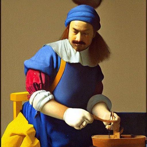 Image similar to mario by vermeer