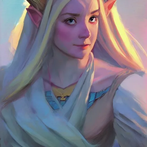 Prompt: greg manchess portrait of zelda as disney character, perfect face, matte painting, bold shapes, hard edges, by huang guangjian, gil elvgren, sachin teng. in a beautiful landscape full of emotions, cgsociety masterpiece, artstation trending, by rossdraws, ghibli, kimi no na wa, greg rutkowski, simon stalberg, greg manchess