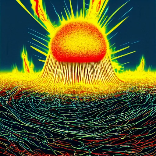 Image similar to spaghetti nuclear explosion