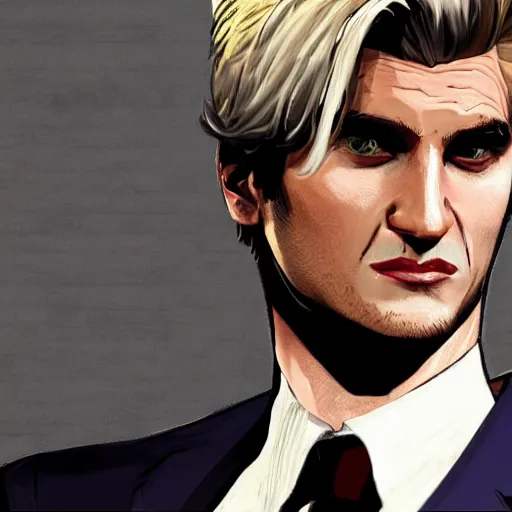 Image similar to closeup of handsome gigachad XQC as a GTA character in a loading screen