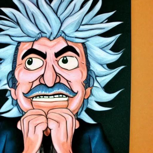 Prompt: lifelike portrait of rick sanchez, photo