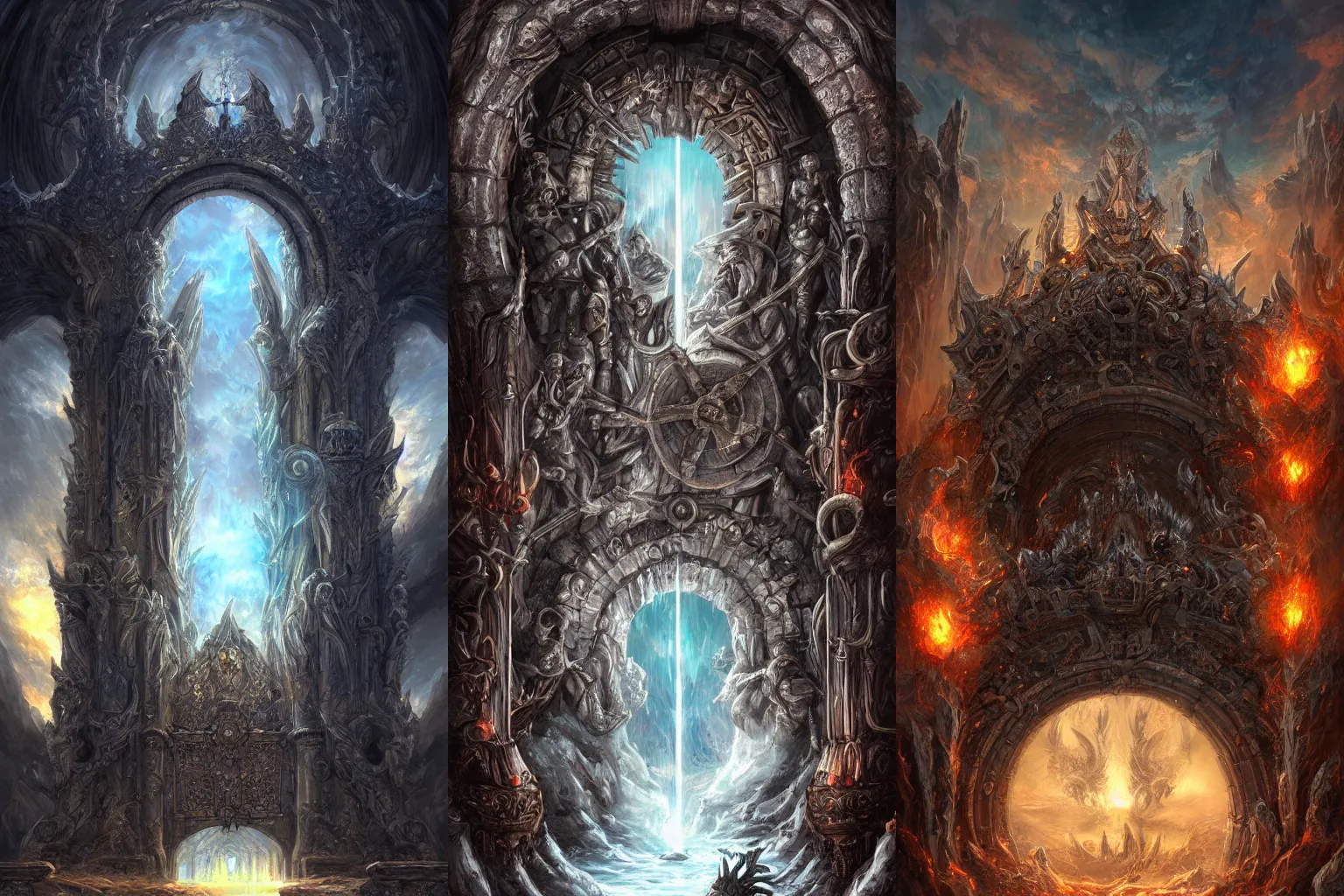 Prompt: The gate to the eternal kingdom of Ares, fantasy, digital art, HD, detailed.