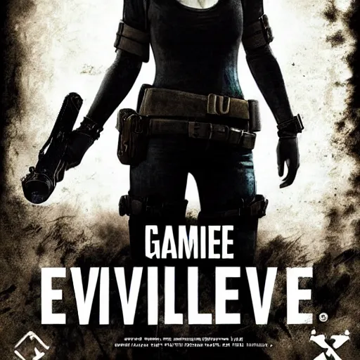 Image similar to eveline character poster from game resident evil 7, poster by capcom art team