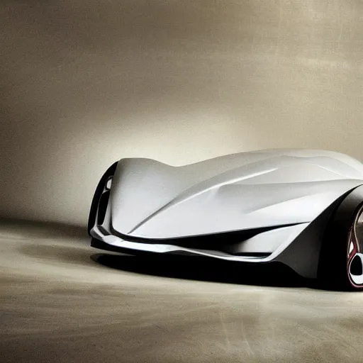 Prompt: a modern car designed by Leonardo da Vinci