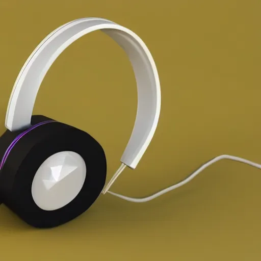 Image similar to low poly headphones, polygon, 3d render, belender,