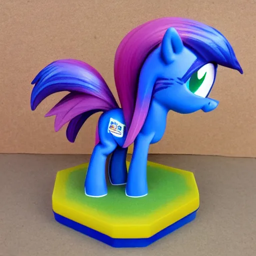 Image similar to My Little Pony figurine based on Sonic