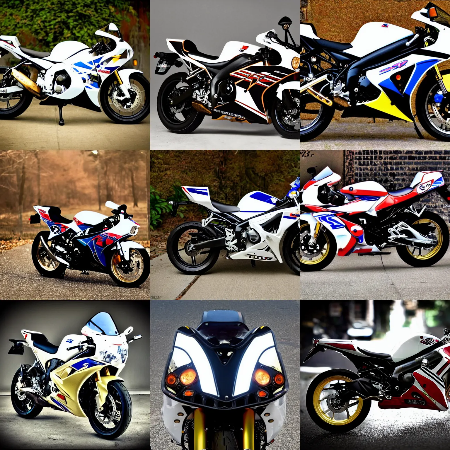 Prompt: gsxr 6 0 0 motorbike solar punk japanese touge halo headlights, white and gold, beautiful photography