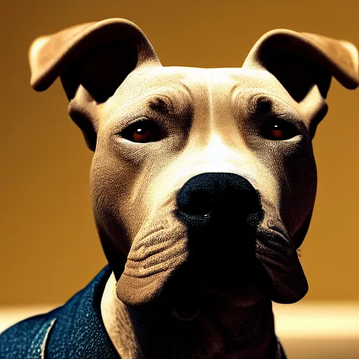 Image similar to pitbull dog drinks whiskey, real life, realistic, detailed, 4 k,