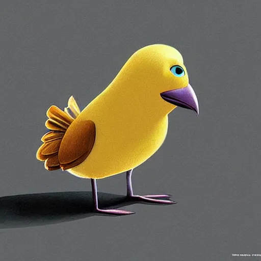 Image similar to bird by pixar style, cute, digital art, concept art, most winning awards