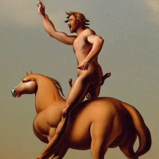 Prompt: centaur riding a horse