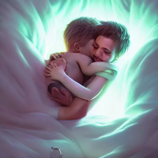 Image similar to the snuggliest snuggles in the world, huggy wuggy from poppy playtime video game, fullbody, ultra high detailed, glowing lights, oil painting, greg rutkowski, charlie bowater, beeple, unreal 5, daz, hyperrealistic, octane render, rpg portrait, dynamic lighting, fantasy art, beautiful face