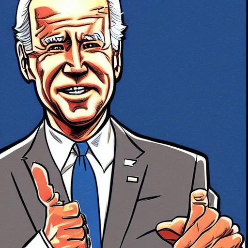 Image similar to Joe Biden doesn’t know where he is, random location. illustration concept art in the style of Arthur Adams