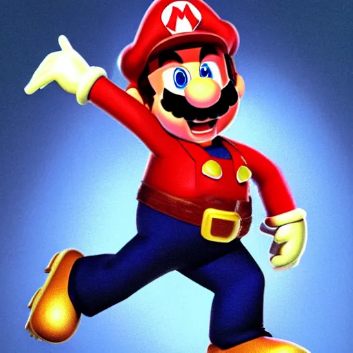 Prompt: a still of bruno mars in the super mario 64 (1996)