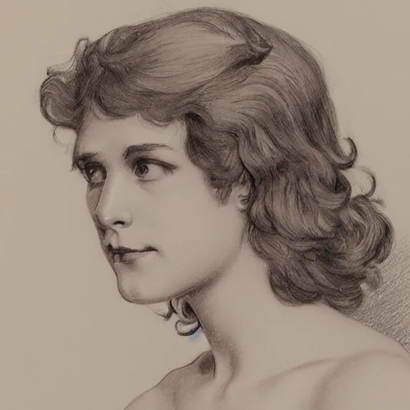 Prompt: a highly detailed portrait in the style of charles dana gibson and in the style of boris vallejo.