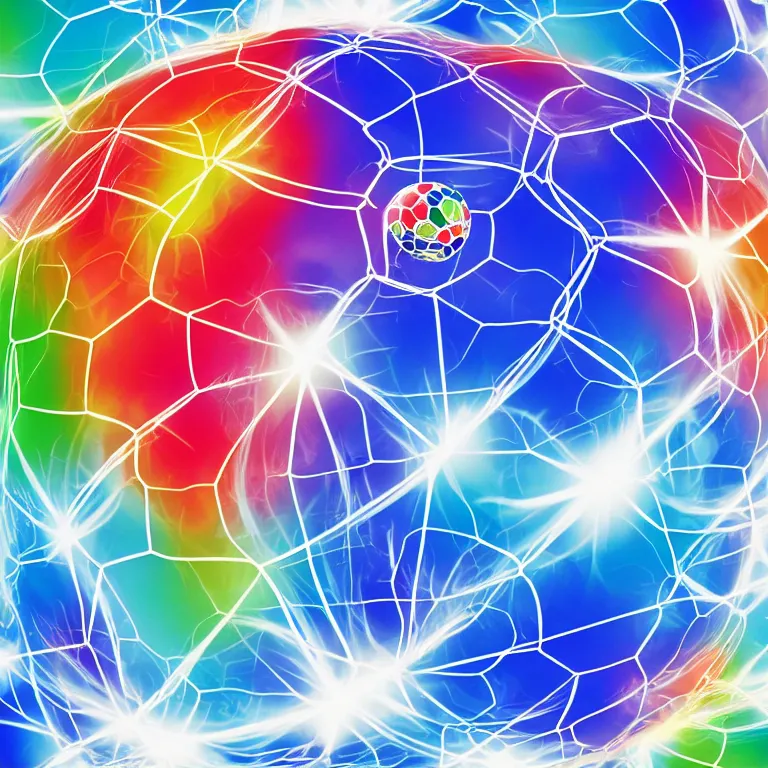 Image similar to logo of a soccer ball bursting out of heatmap chart