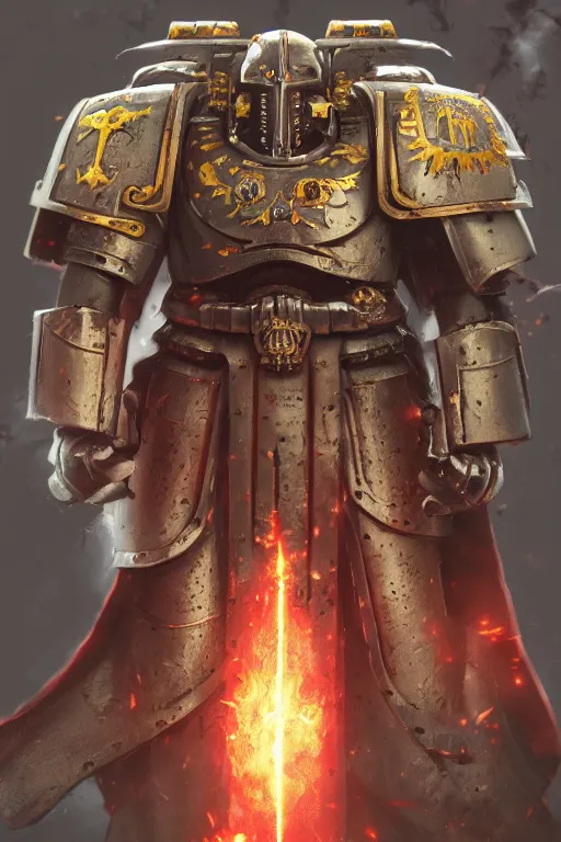 Prompt: warhammer 4 0 k horus heresy fanart - the primarchs emperor by johannes helgeson animated with vfx concept artist & illustrator global illumination ray tracing hdr fanart arstation zbrush central hardmesh 8 k octane renderer